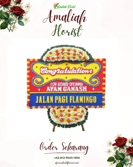 Sewa Papan Bunga Tiga